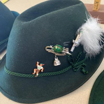 Three felt German hats