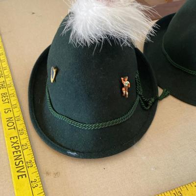 Three felt German hats