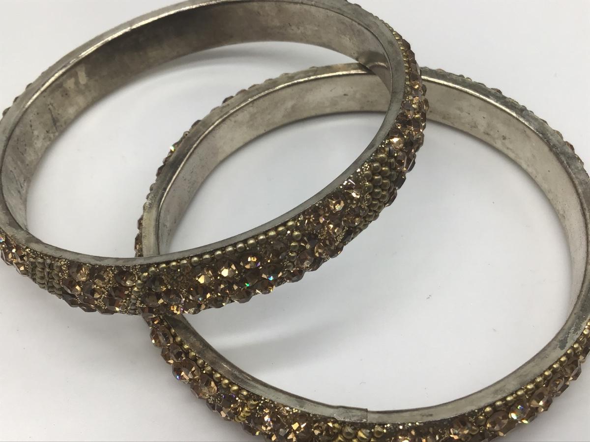 Lot of 3 Vintage Glass Bangles. ¯ Tones