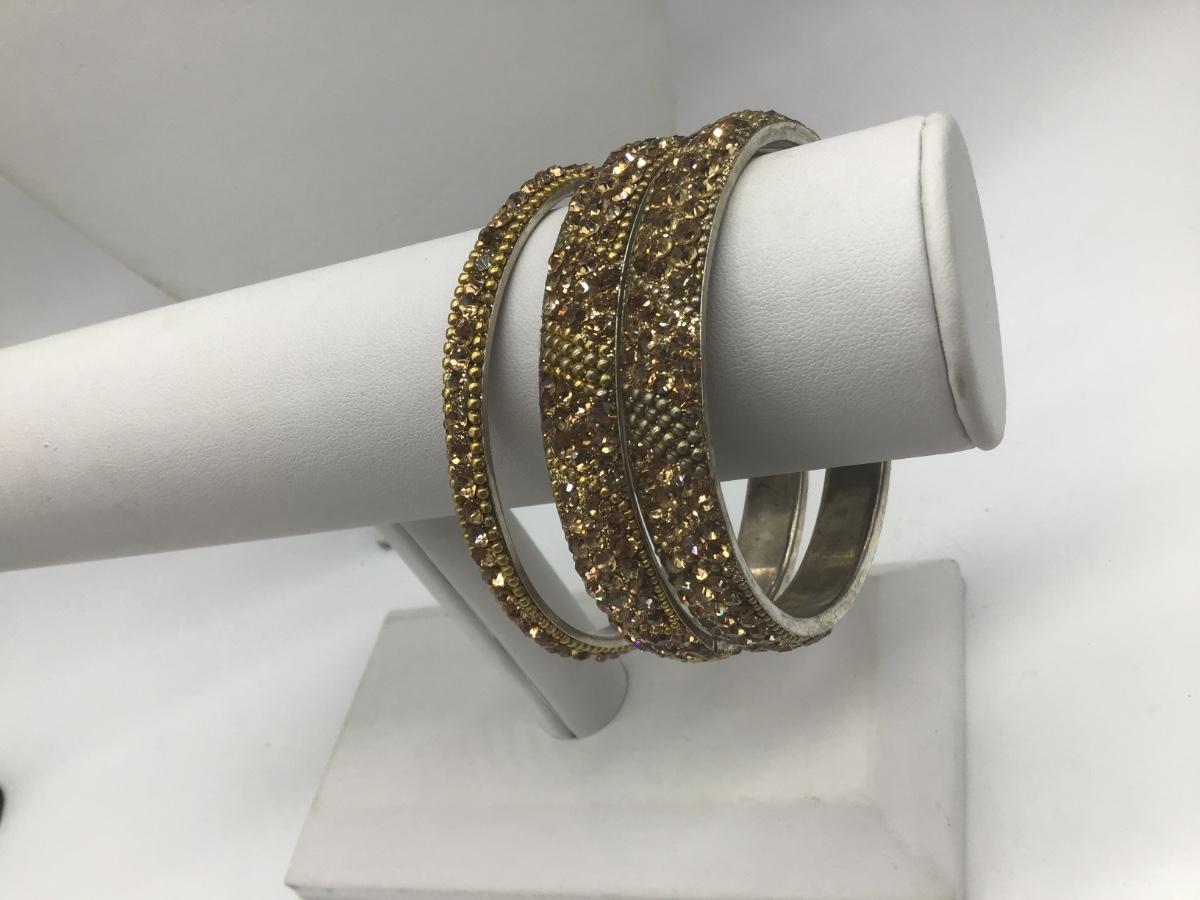 Lot of 3 Vintage Glass Bangles. ¯ Tones