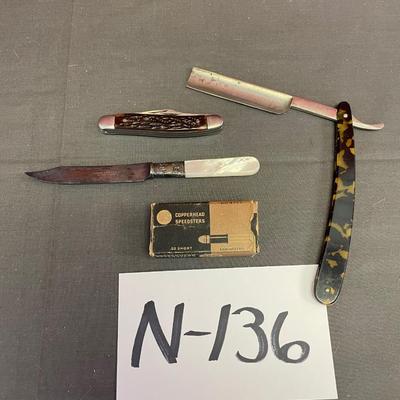 Pocket knives/.22 short copperhead shells