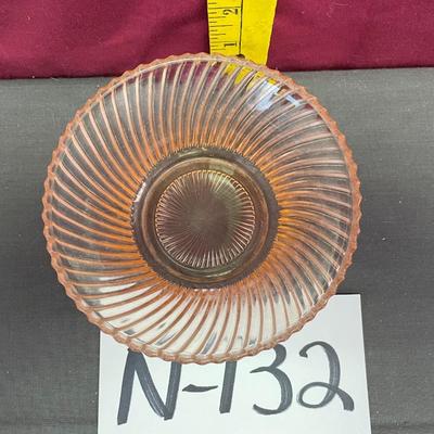 Vintage federal Diana Pink Depression glass cereal bowl