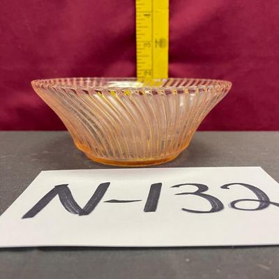 Vintage federal Diana Pink Depression glass cereal bowl