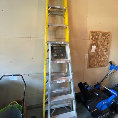 G1-Keller 5â€™ aluminum ladder and Husky 9â€™ ladder