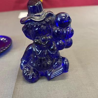 Cobalt vase, clown and Iâ¤ï¸Clowns