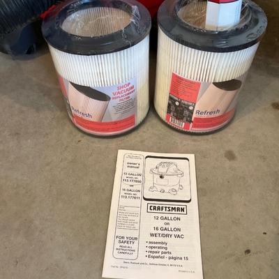 G13-12 gallon craftsman wet/dry vac (comes with 2 new filters