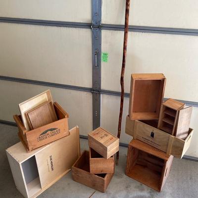 G36-assorted wooden boxes, some with lids