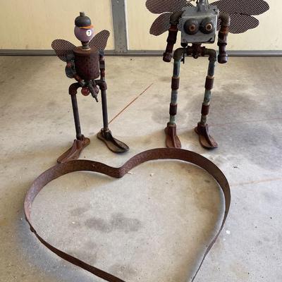 G37-Upcycled Metal Garden Statues
