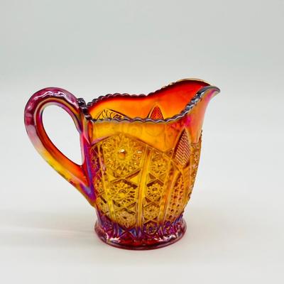 “Correction” ~ Indiana Glass ~ Carnival Glass ~ Creamer & Sugar Bowl Set