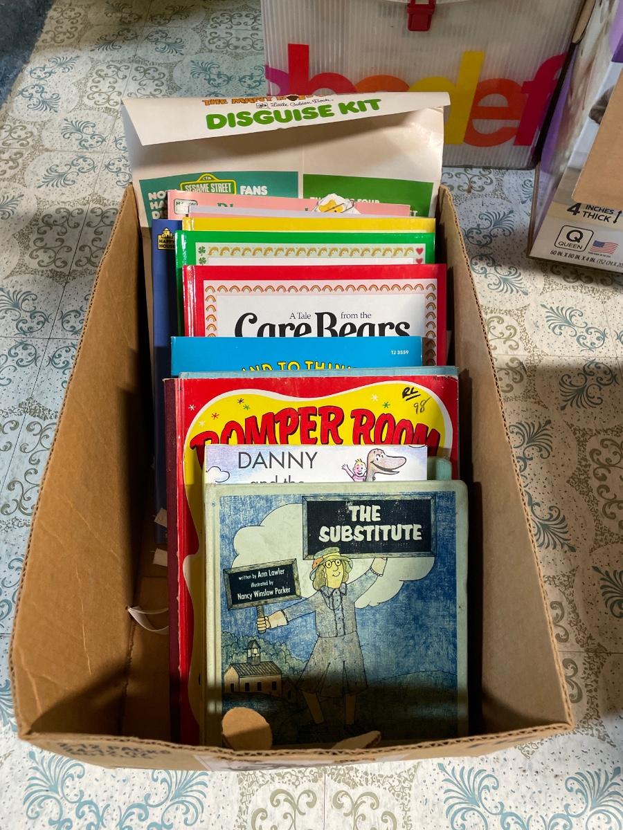 Small brown box of children's books | EstateSales.org