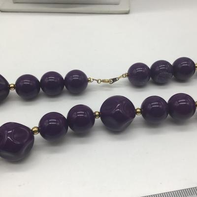 Purple Beaded necklace