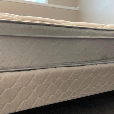 1B8-Queen mattress, box spring, frame and mattress pad