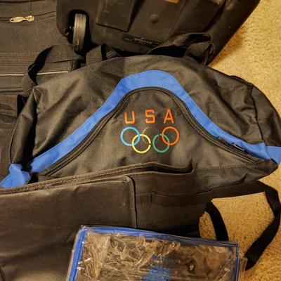 Large Tote of Travel Bags NRA, USA Olympics