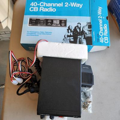 Electronic Lot CB Radio , Speaker phone, Converter box, Linksys, Ge message machine