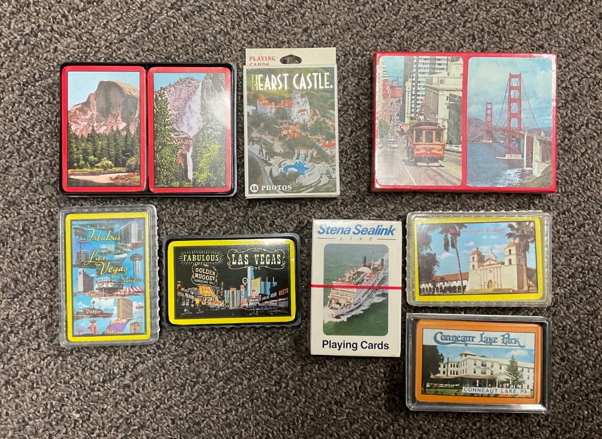 Playing cards 10 decks vintage travel souvenirs sealed Yosemite, San