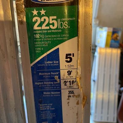 Two Aluminum Step Ladders. One 5 Foot Werner, One 6 Foot unmarked. Good Condition!