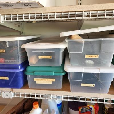 Lot of 24 Containers filled with Household Stuff,