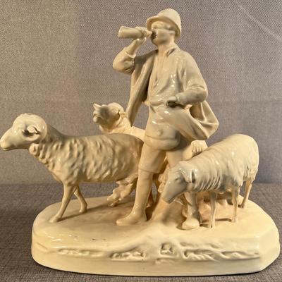 Royal Dux Shepard w/Sheep C.1900