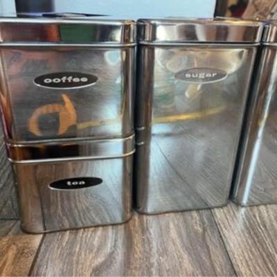 Set of four Masterware canisters