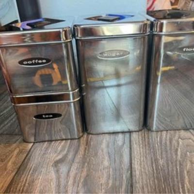 Set of four Masterware canisters
