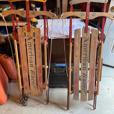 Pair of Vintage American Racer Sleds. Great Condition.