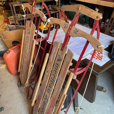 Pair of Vintage American Racer Sleds. Great Condition.