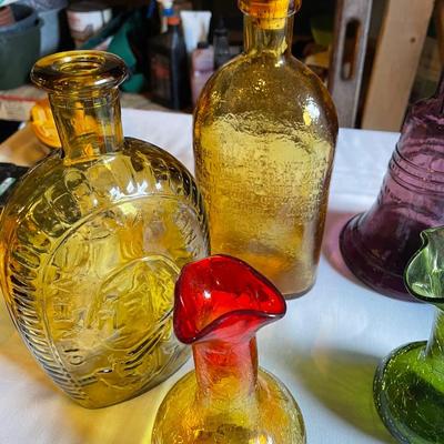 Antique Bubble Glass Lot 7pcs. Great Condition!