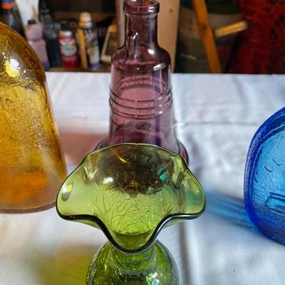 Antique Bubble Glass Lot 7pcs. Great Condition!
