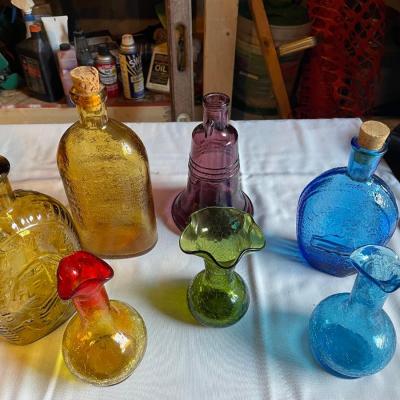 Antique Bubble Glass Lot 7pcs. Great Condition!