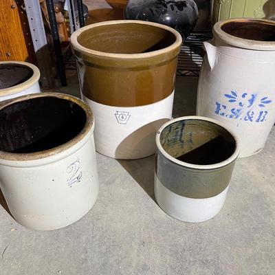 Vintage Crock Lot 4pcs. Good Condition!