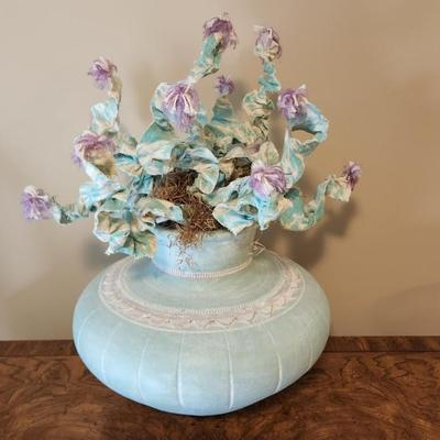 Pottery with Floral Arrangement
