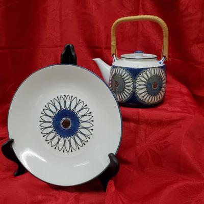 Royal Copenhagen Teapot and Plate - Annette