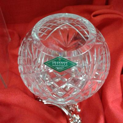 Irish Crystal votive holders and Rose Bowl