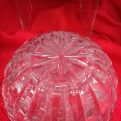 Irish Crystal votive holders and Rose Bowl