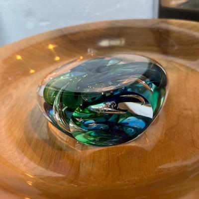 Blown glass paper weight