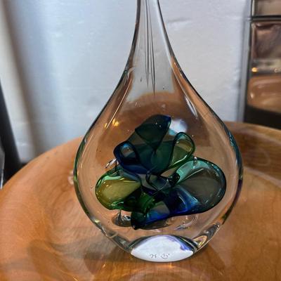 Blown glass paper weight