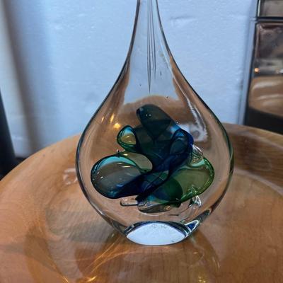 Blown glass paper weight
