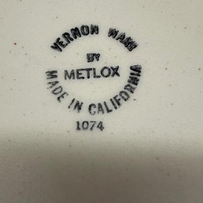 1960 Fruit Basket Metlox Poppy Trail Vernon Dinnerware Set - 1074