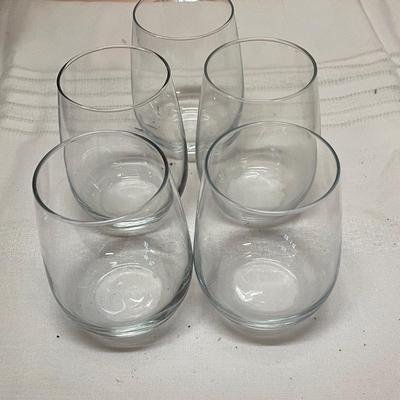 Set of 5 Stemless Wine Glasses
