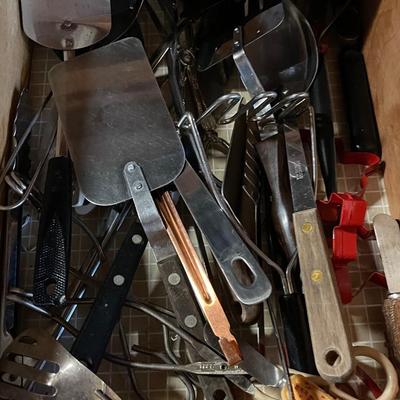 Large Lot of Serving Utensils