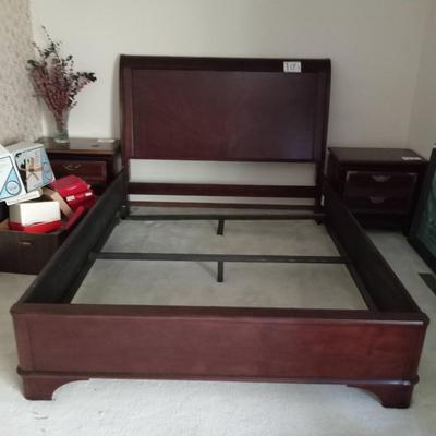 LOT 99  QUEEN SIZE WOODEN BED FRAME