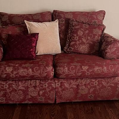 Red Love seat and couch