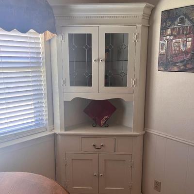 white corner hutch 