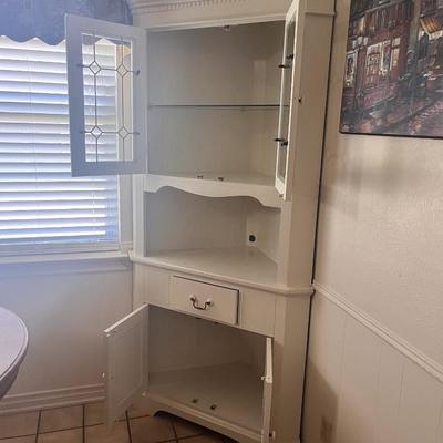 white corner hutch 