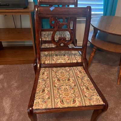 Harp back chairs