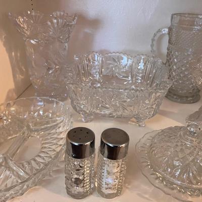 Crystal and glass bowls and serving dishes