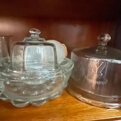 Crystal and glass bowls and serving dishes
