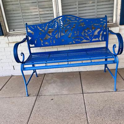 Blue bench