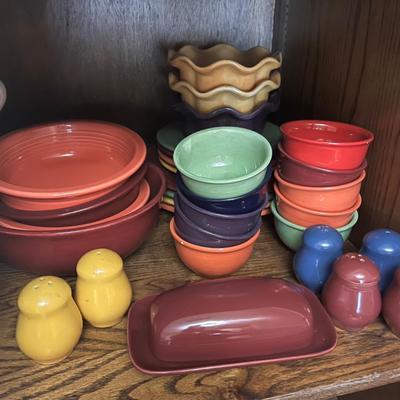 Multicolored dishes