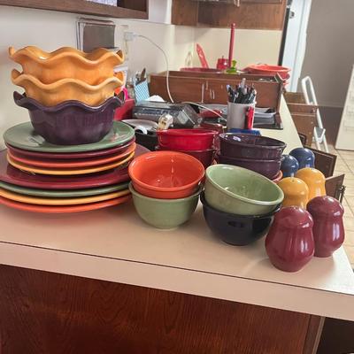 Multicolored dishes